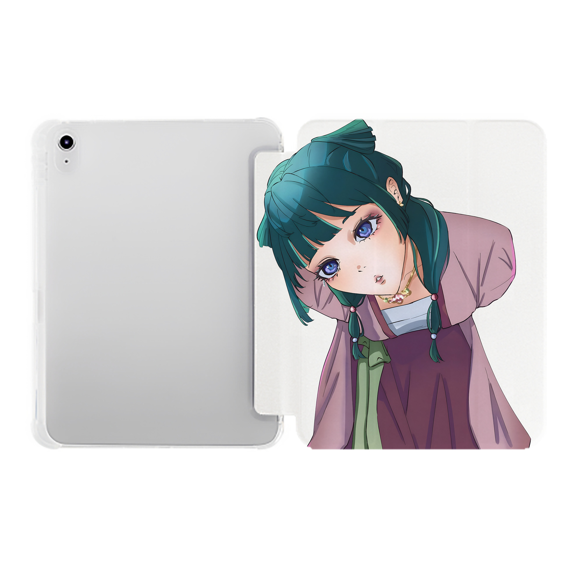 （画像用） 薬屋のひとりごと The Apothecary Diaries IPad ケース ペン収納付き 三つ折りスタンド PUレザー×シリコン 対応機種9.5/10.5/10.9インチ